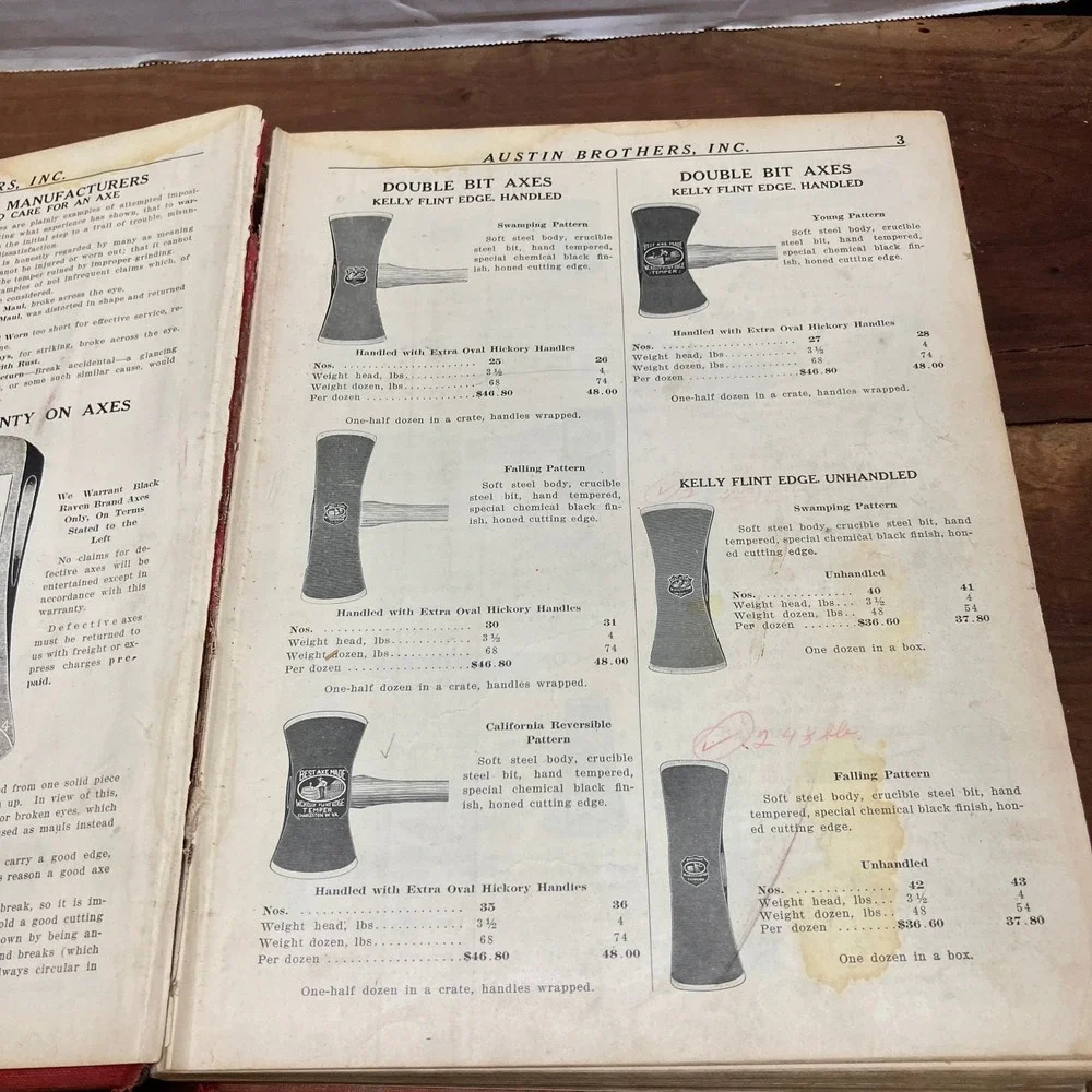 Austin Bros Wholesale Hardware Catalog 1909 Stockton California Trade Tools 701p
